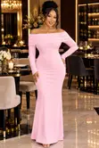 D-Joy Elegant Dinner Dress - Hot Pink - 2