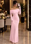 D-Joy Elegant Dinner Dress - Hot Pink - 3