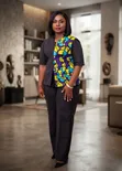 African Print Top and Trousers Set - 2