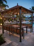 3x3m Outdoor Metal Summer Hut with Benches - 2