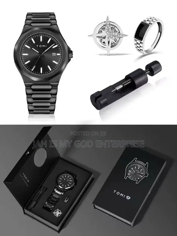 Tomi Luxury Men's Quartz Watch Gift Set - 1