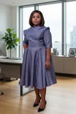 Zara Brown Flare Dress - Office & Church Wear - 3