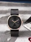 Tomi Men's Minimalist Calendar Leather Casual Quartz Watch - 2