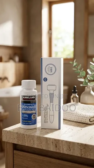 Kirkland Minoxidil & Derma Stamp for Hair Growth