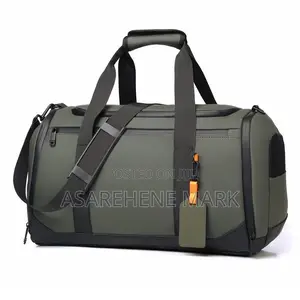 Genuine Leather Travel Bag - Green