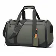 Genuine Leather Travel Bag - Green - 1