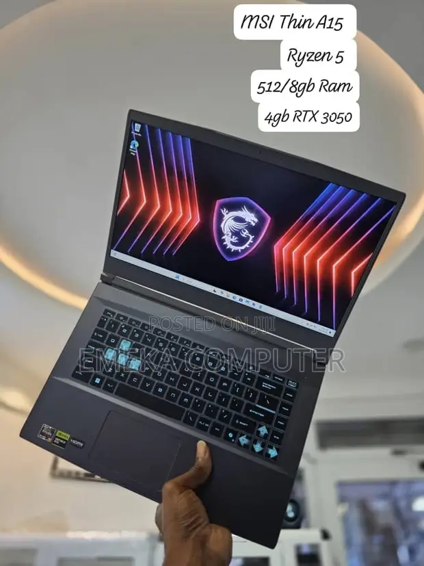 MSI Sword 15 Gaming Laptop: Ryzen 5, RTX 3050, 8GB RAM, 512GB SSD - 1