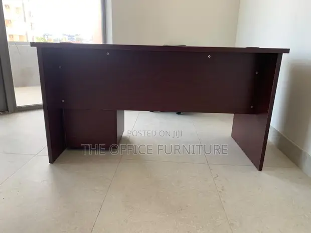Executive Wooden Office Desk with Lockable Drawer - 1