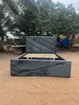 Double Bed Frame - Woodland Furniture Slate Geometric - 3