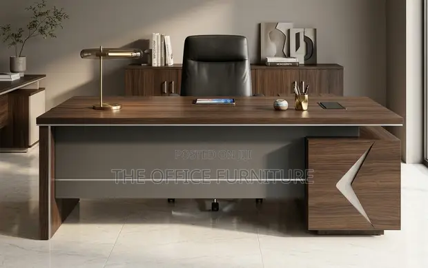 Executive Office Desk with Ergonomic Chair - 1