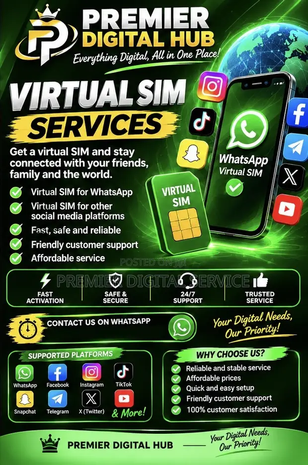 Virtual SIM Services for WhatsApp & Social Media - 1