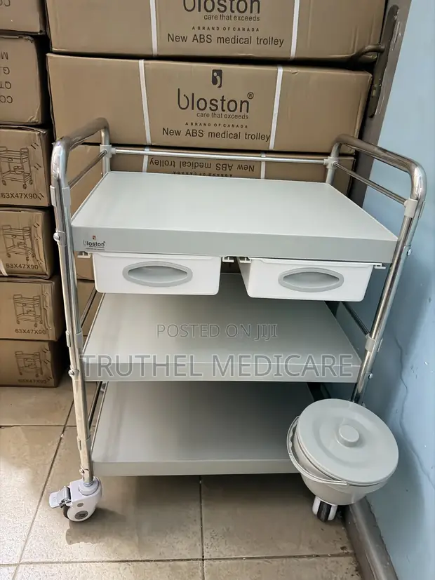 Medicine Trolley (ABS/Stainless Steel) - 1