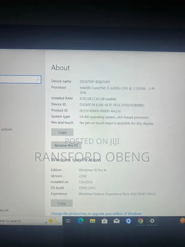 Dell Inspiron 15 5559 Laptop - Intel Core i5, 8GB RAM, 32GB HDD - 1