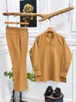 Tight Line Clothing Linen Kaftan Set - Peach - 1