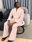 Tight Line Clothing Linen Kaftan Set - Peach - 5