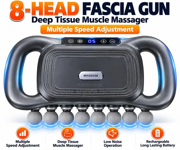 Original 8-Head Fascia Gun - Deep Tissue Muscle Massager - 1
