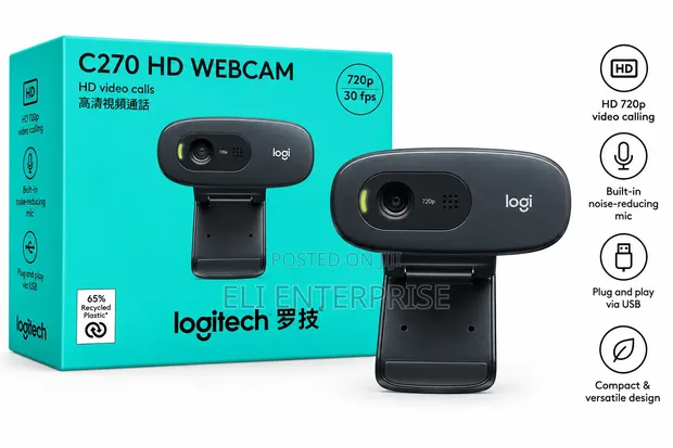 Logitech C270 HD Webcam - 1