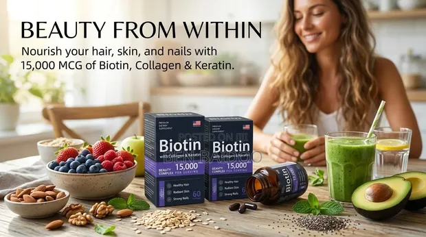 Biotin 15000mcg Hair Growth Supplement - 1