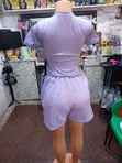 Thea's Purple Cotton Shorts Set - Women's L - 3