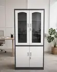 Office Filing Cabinet with Glass and Steel Doors - 2
