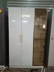 2-in-1 Glass Door Wardrobe 120x55x200cm - 1