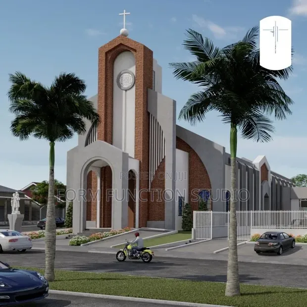 Church Building Plan 19: Urban Storefront Facade Design - 1