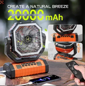 3-in-1 Rechargeable Fan with Light and USB
