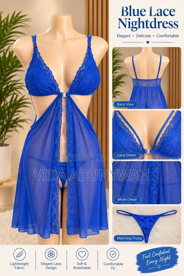 Women's Night Dress/Lingerie - XXL Blue - 1