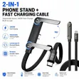 EdgeTech 2-in-1 Standing 240W USB-C to USB-C Fast Charging Cable - 1