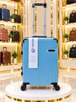 Blue Zipless Aluminum-Framed Polycarbonate Hard-Shell Spinner Suitcase - 1