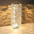 Crystal Diamond-Pattern Glass Vase - 1