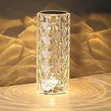 Crystal Diamond-Pattern Glass Vase - 2