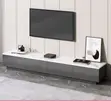 Modern Luxury TV Console - Grey & White Marble Effect - 2