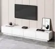 Modern Luxury TV Console - Grey & White Marble Effect - 4