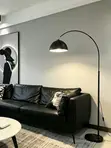 Artiss Modern Arched Floor Lamp - Matte Black - 2
