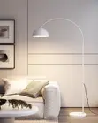 Artiss Modern Arched Floor Lamp - White - 1