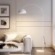 Artiss Modern Arched Floor Lamp - White - 2