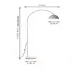 Artiss Modern Arched Floor Lamp - White - 3