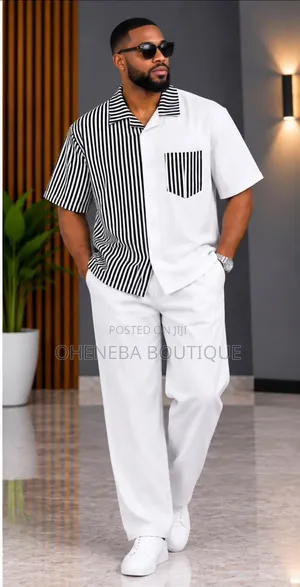 Black and White Kaftan for Men