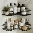 2PCS Black Wall Mounted Corner Shelf - 1