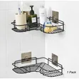 2PCS Black Wall Mounted Corner Shelf - 2