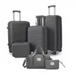 6-Piece Travel Luggage Set with Spinner Wheels, Lock, and Travel Bag - 1