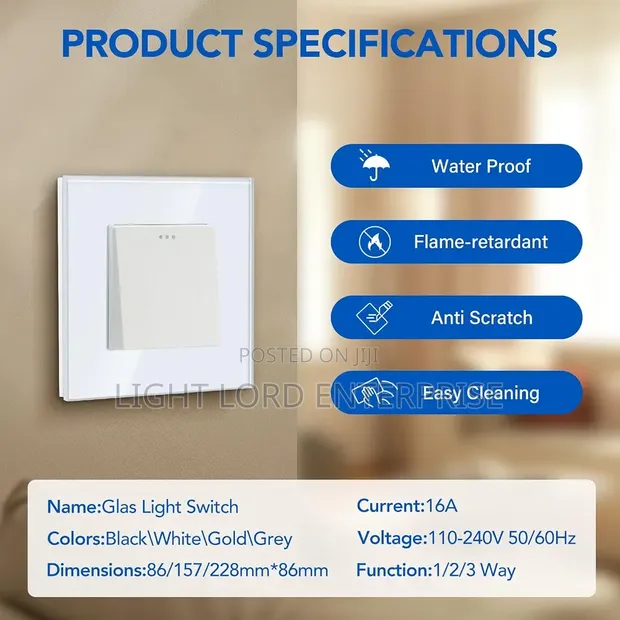 Intermediate Light Switch - 86/157/228mm x 86mm - 1