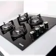 Bosch Serie 2 60cm Black Tempered Glass Gas Hob - 1