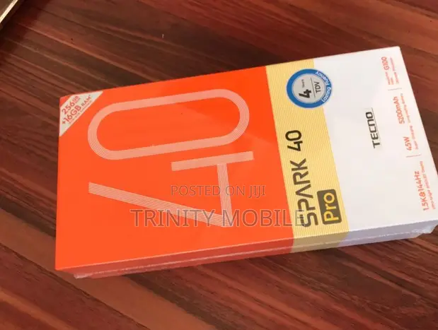 New Tecno Spark 40 Pro 256GB Black - 1