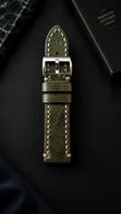 Genuine Leather Strap - Army Green - 1