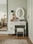Dressing Table with LED Lighted Mirror - 1