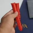 Genuine Red Leather Watch Strap (20, 22, 24mm) - 1