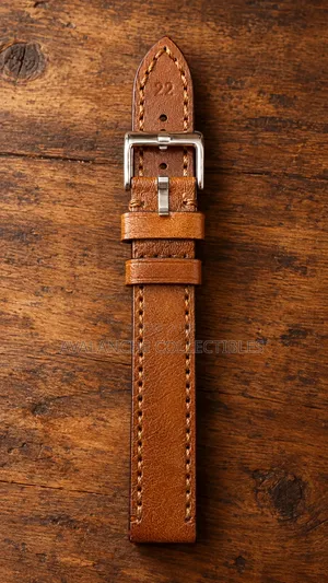 Genuine Handmade Leather Tan Watch Strap - Sizes 20, 22, 24