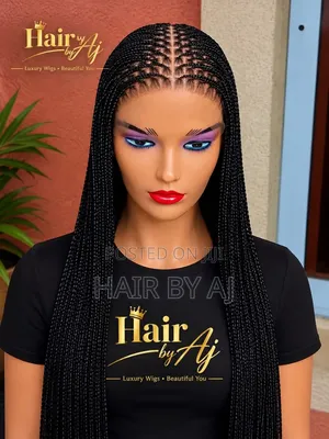 6x6 Human Hair Bonestraight Braided Wig